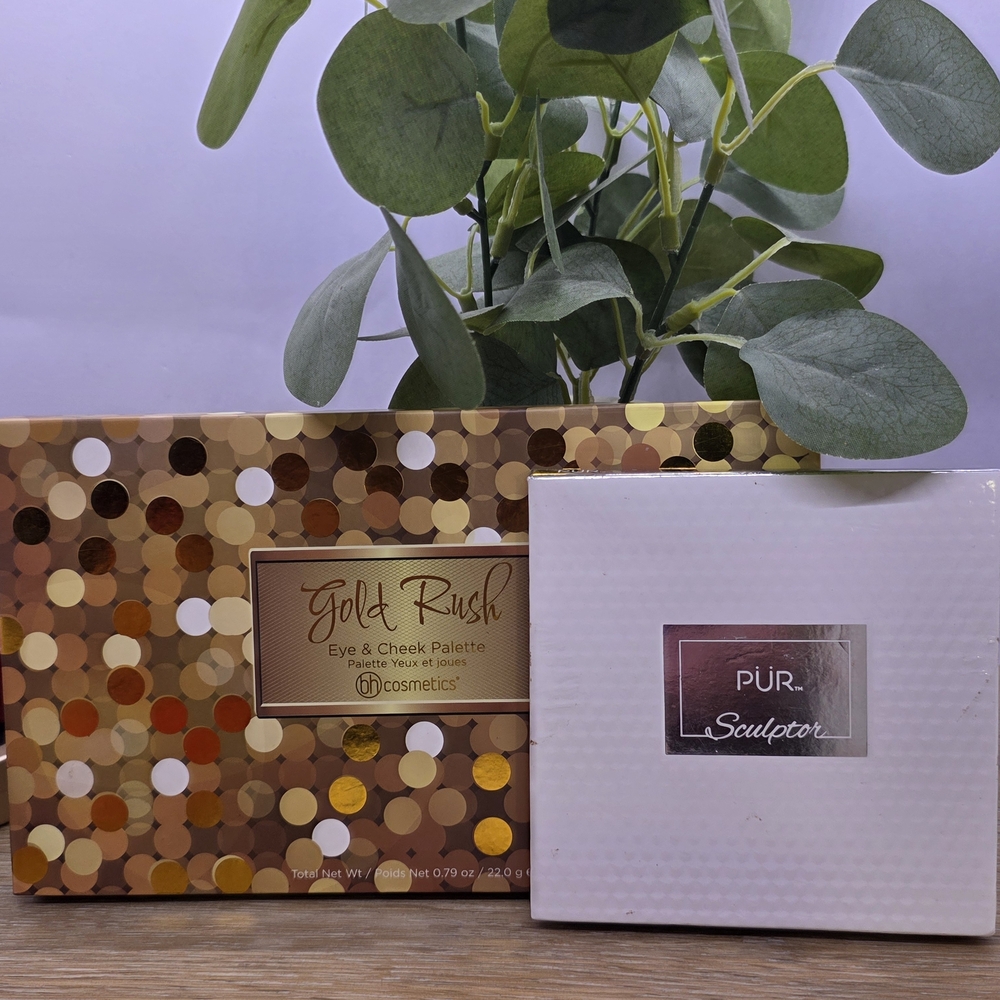 NEW Gold Rush Eye Cheek Palette BH Cosmetics & Pur Sculptor Bronze Highlight Set